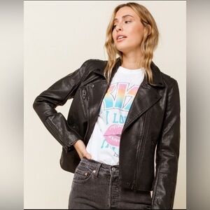 Blank NYC Charcoal Leather Jacket
